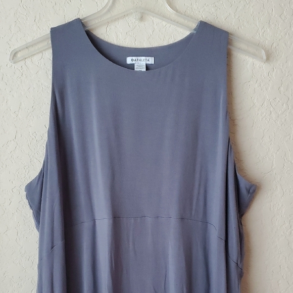 Athleta 2X Santorini High Neck Solid Heather Gray Dress - Picture 3 of 6